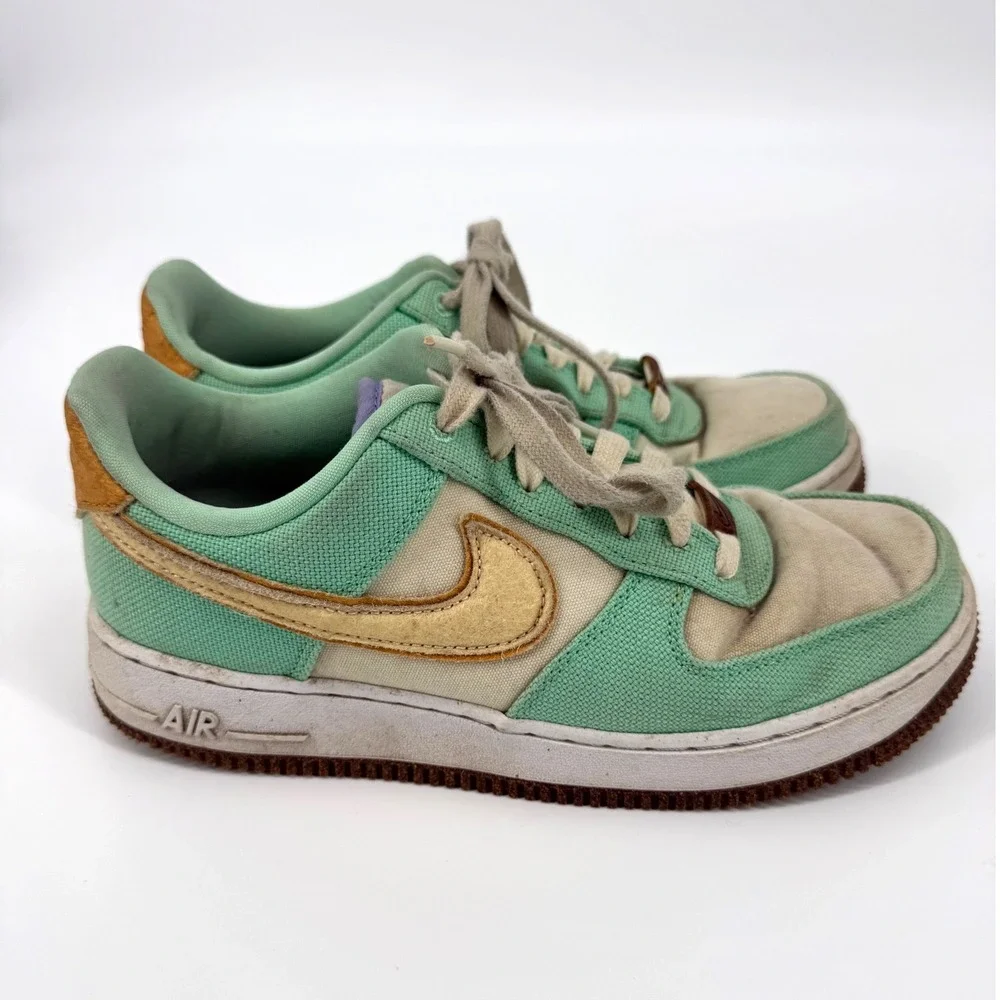 Nike Womens 8 Air Force 1 '07 LX Happy Pineapple Sneakers CZ0268-300 Sporty READ